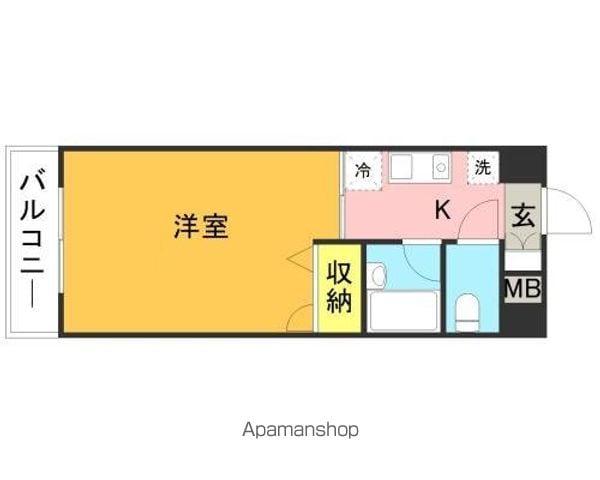アリターレ博多(1K/3階)の間取り写真