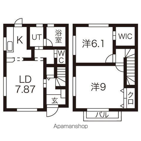 グランデセッラ(2LDK/1階)の間取り写真