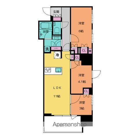 GRAN PASEO名古屋伏見(3LDK/9階)の間取り写真