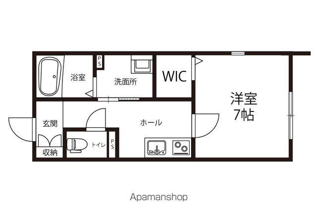 ART ROOM(1K/2階)の間取り写真