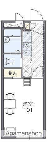 レオパレスサンデン3(1K/2階)の間取り写真