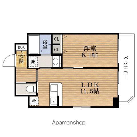 SPLENDIDE安土町(1LDK/12階)の間取り写真