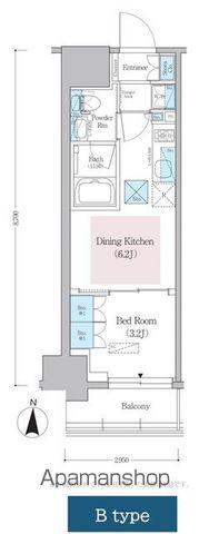 アーバネックス蔵前レジデンス(1DK/7階)の間取り写真