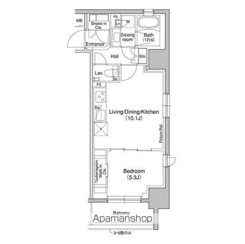 ブリリアンクラス高円寺(1LDK/6階)の間取り写真