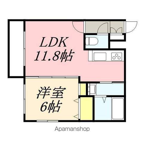 シュア・コート北13条(1LDK/3階)の間取り写真