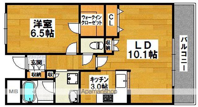 キングフィッシャー宮苑(1LDK/4階)の間取り写真