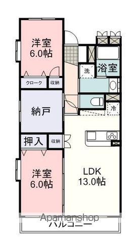 クラベール・セナ(2SLDK/2階)の間取り写真