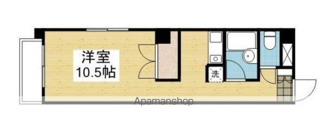 日正山越ハイツ1(ワンルーム/4階)の間取り写真