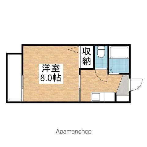 ウインドワード(1K/2階)の間取り写真