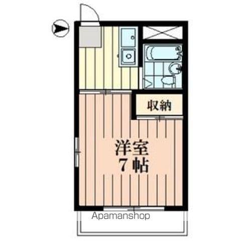 シティハイツ名城I(1K/4階)の間取り写真