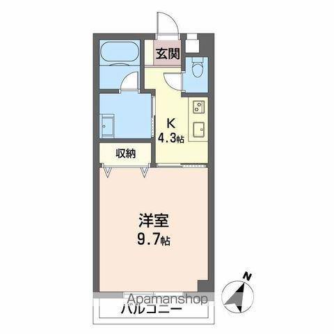 レーベンスクエア(1K/3階)の間取り写真