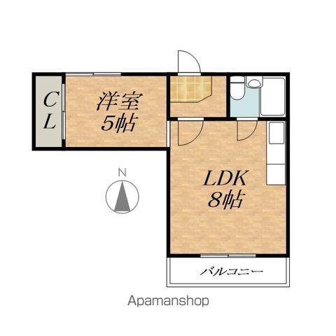 コーポ和か奈(1LDK/3階)の間取り写真