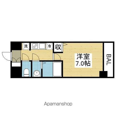 グランパシフィック新今里Ⅱ(1K/2階)の間取り写真