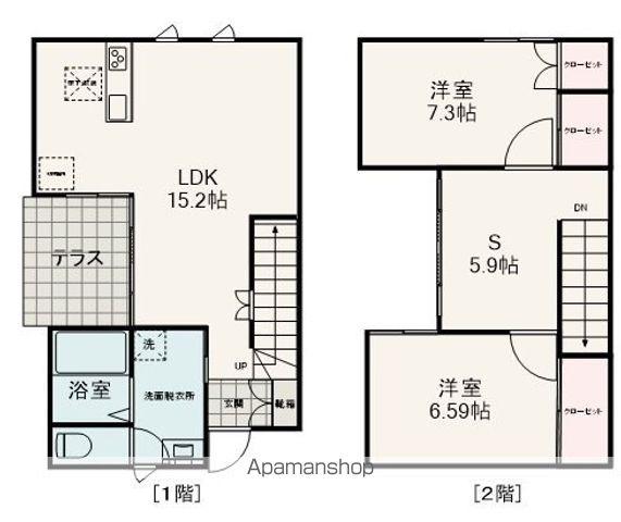 東海道本線 清水駅(静岡) バス乗車時間:15分 第六中学校前バス停で下車 徒歩6分 2階建 築12年(2SLDK)の間取り写真
