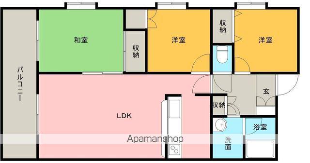 ボナール浜松(3LDK/1階)の間取り写真