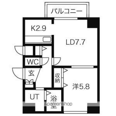 ハイムエルデZW(1LDK/3階)の間取り写真