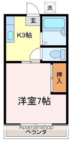 コーポひまわり3(1K/2階)の間取り写真