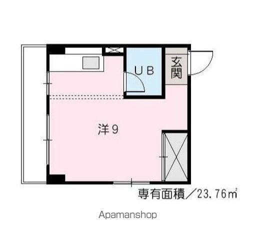 シャンポール(ワンルーム/4階)の間取り写真