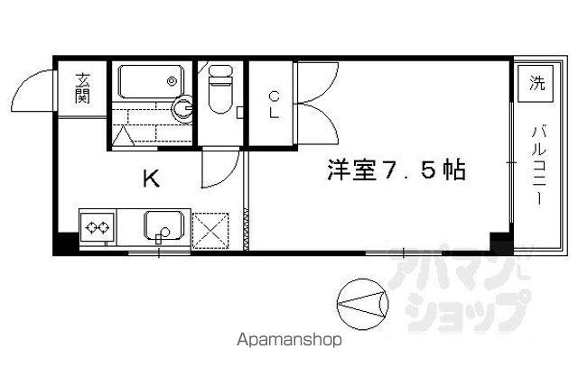 アベニュー千鶴(1K/4階)の間取り写真