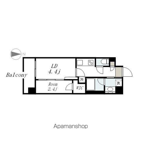 シーズンフラッツ矢場(2K/7階)の間取り写真