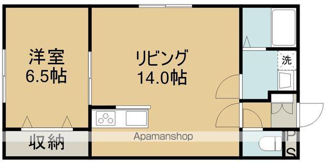 トクトラスト港(1LDK/2階)の間取り写真