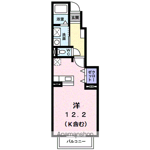 サンシャイン桜木(ワンルーム/1階)の間取り写真