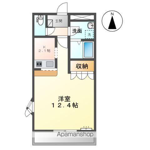アリーア(1K/2階)の間取り写真