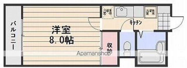 ミラドール今Ⅱ(1K/2階)の間取り写真