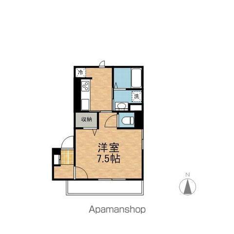 LA VILLA五個荘 B棟(1K/2階)の間取り写真