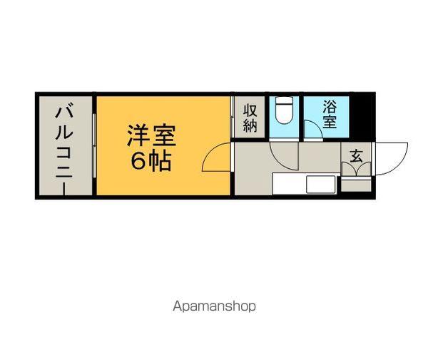 プレアール塔原東(1K/3階)の間取り写真