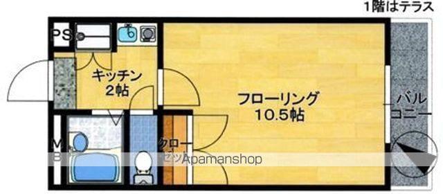 モンテクレーセ(1K/2階)の間取り写真