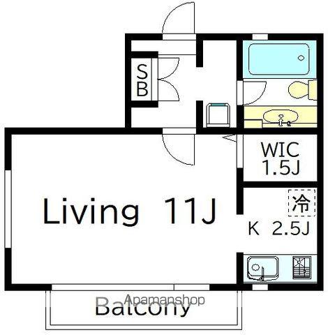サンフラット(1K/2階)の間取り写真