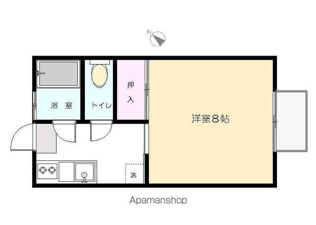 サンパレス白幡(1K/2階)の間取り写真