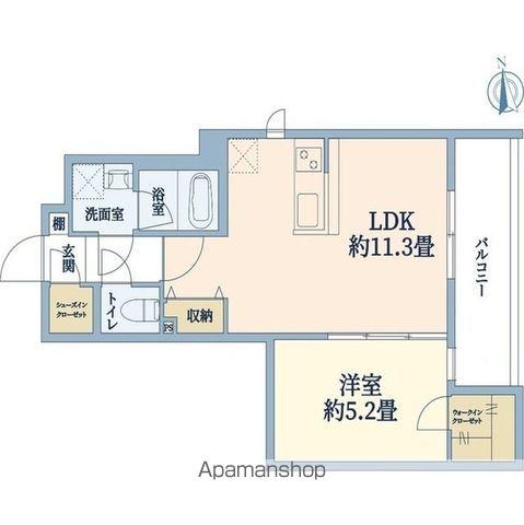 ウェルスクエア山坂(1LDK/1階)の間取り写真