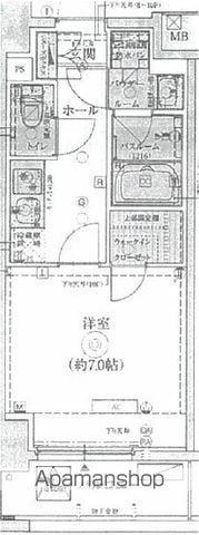 エステムプラザ池袋立教通(1K/8階)の間取り写真
