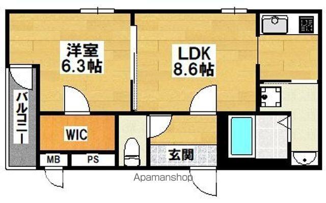 フジパレス遠里小野公園(1LDK/1階)の間取り写真