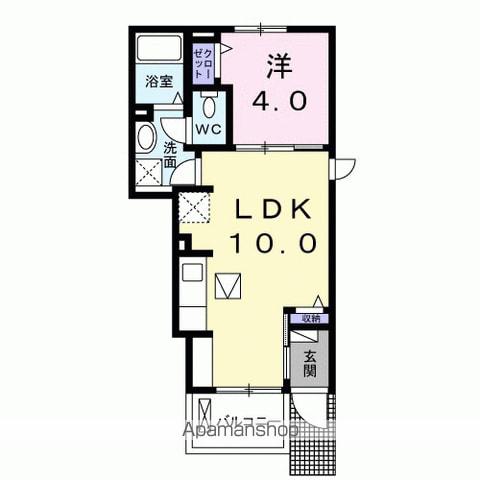 BESTHOUSEⅢA(1LDK/1階)の間取り写真
