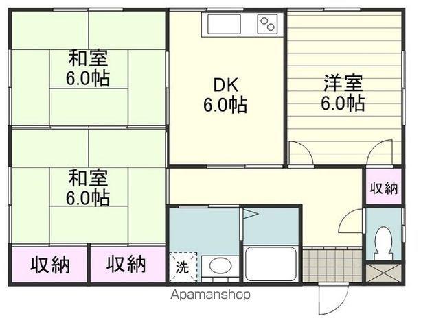 レムズ伊敷台(3DK/2階)の間取り写真