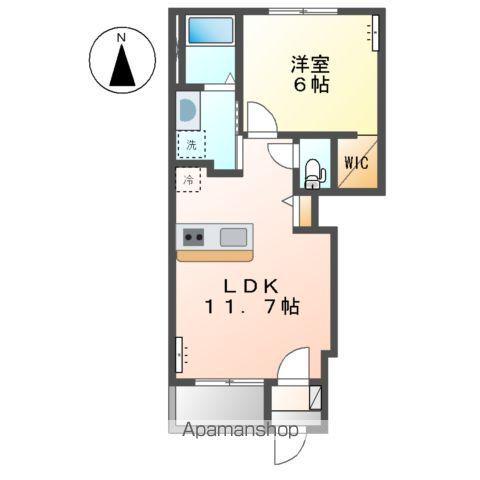 新居浜グランメゾン(1LDK/1階)の間取り写真