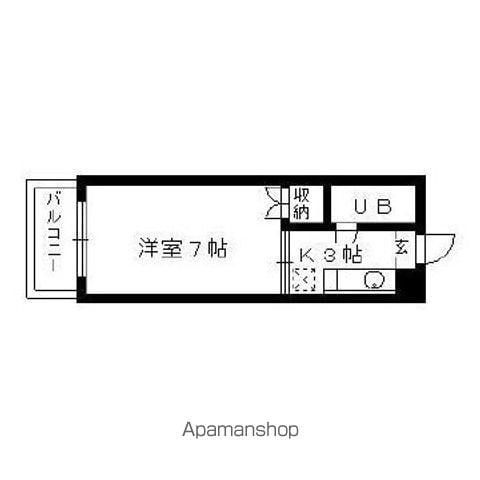 梅崎ビル(1K/3階)の間取り写真