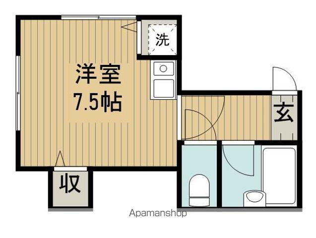 中央本線 荻窪駅 徒歩8分 2階建 築34年(ワンルーム/1階)の間取り写真