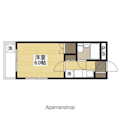 ブランズ弐番館(1K/4階)の間取り写真