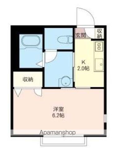 総武・中央緩行線 吉祥寺駅 徒歩11分 2階建 築17年(1K/1階)の間取り写真