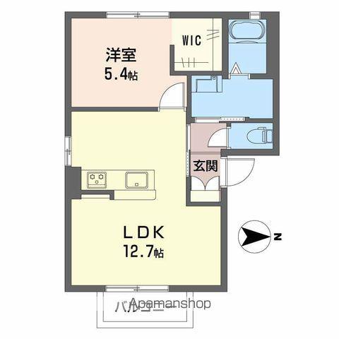 メゾン北深志(1LDK/1階)の間取り写真