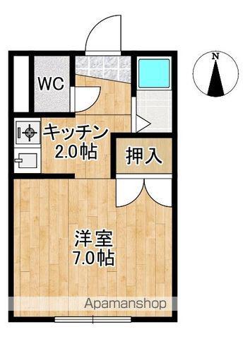 コーポカネマツ(1K/3階)の間取り写真