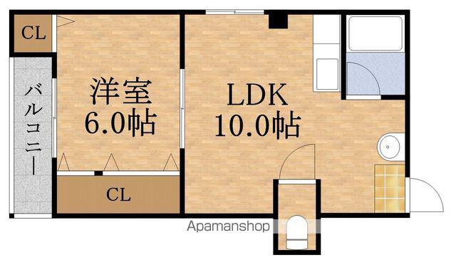 ハイム古屋2(1LDK/2階)の間取り写真