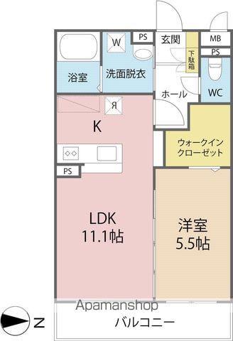 プレジャー希(1LDK/5階)の間取り写真