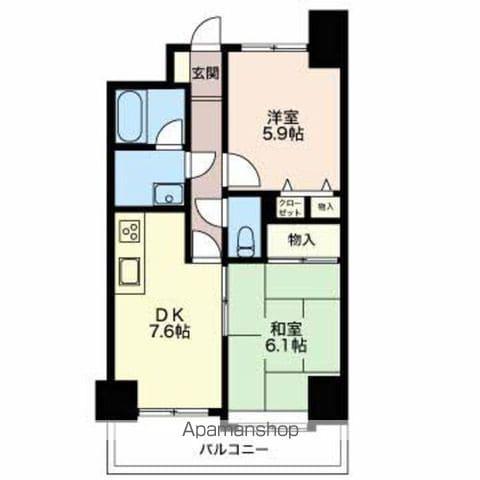 ダイアパレス松本大手(2DK/3階)の間取り写真