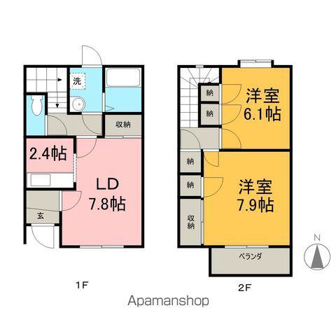 ブランシェバンブー(2LDK)の間取り写真