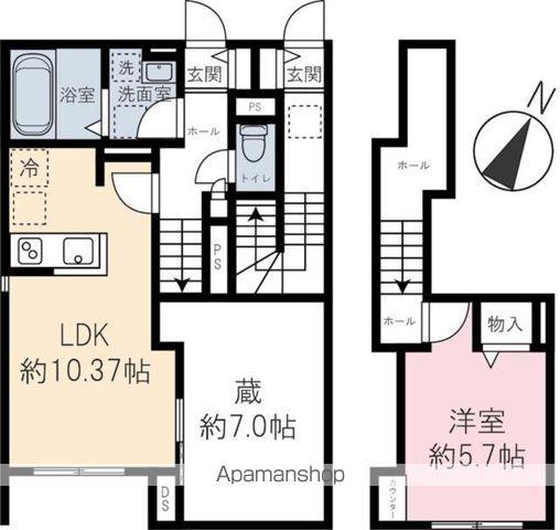 ROUTE RESIDENCE(1LDK/1階)の間取り写真